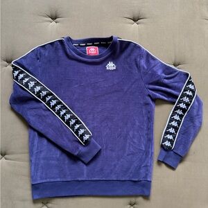 Kappa Velour Black/Purple Crewneck Size Medium